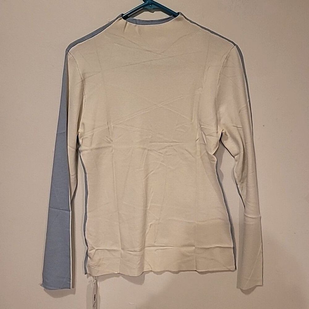 Merokeety Two Tone Sweater, Size XL, Blue And White